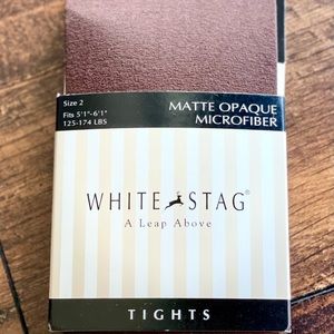 Brown white stag Opaque Microfiber tights